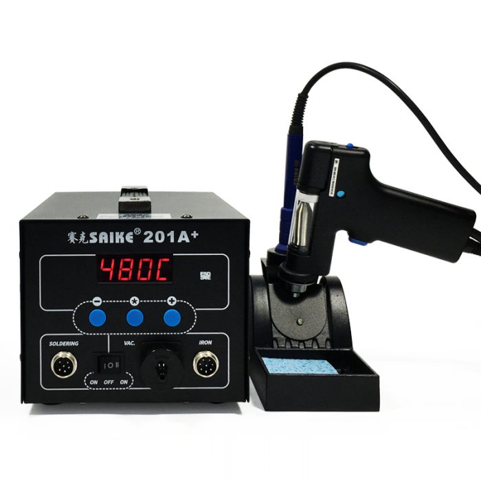 賽克SAIKE 201A+ 吸錫拆焊臺(tái) 電動(dòng)吸錫槍 帶電烙鐵 大功率 標(biāo)準(zhǔn)款