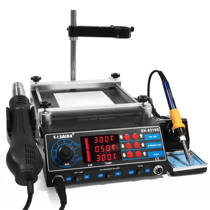賽克SAIKE 8310D 風(fēng)機(jī)型 熱風(fēng)拆焊臺(tái)三合一 預(yù)熱臺(tái) 大功率烙鐵 高配款