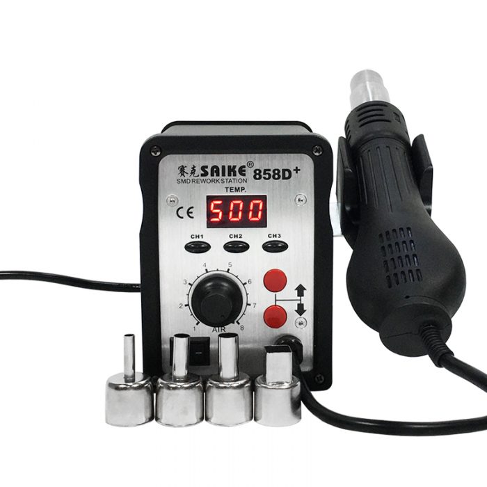 賽克SAIKE 858D+ 風(fēng)機(jī)型 熱風(fēng)拆焊臺(tái) 三段存儲(chǔ) 穩(wěn)定款